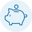 Piggy bank representing retirement savings plan